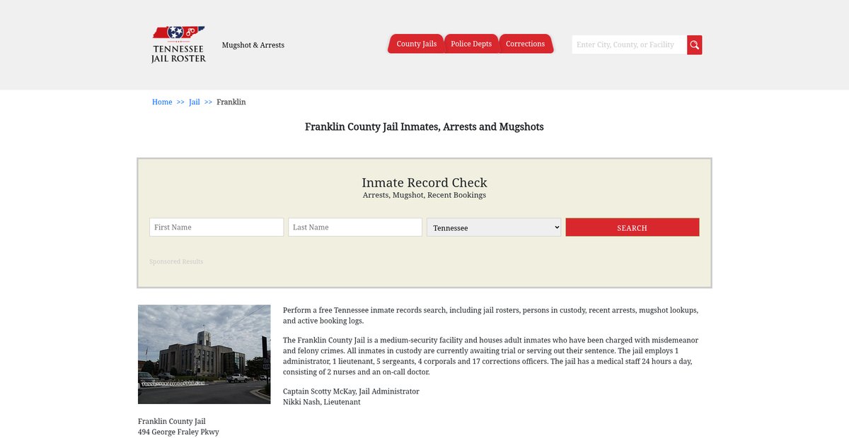 Preview of tennesseejailroster.com