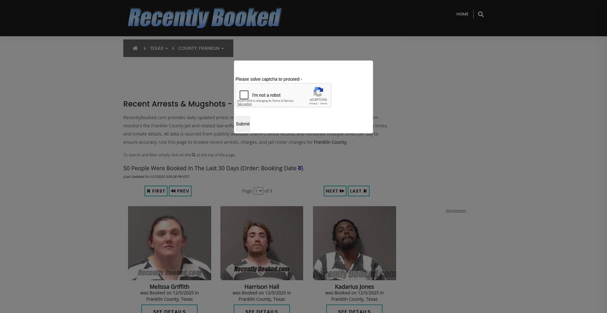 Preview of recentlybooked.com