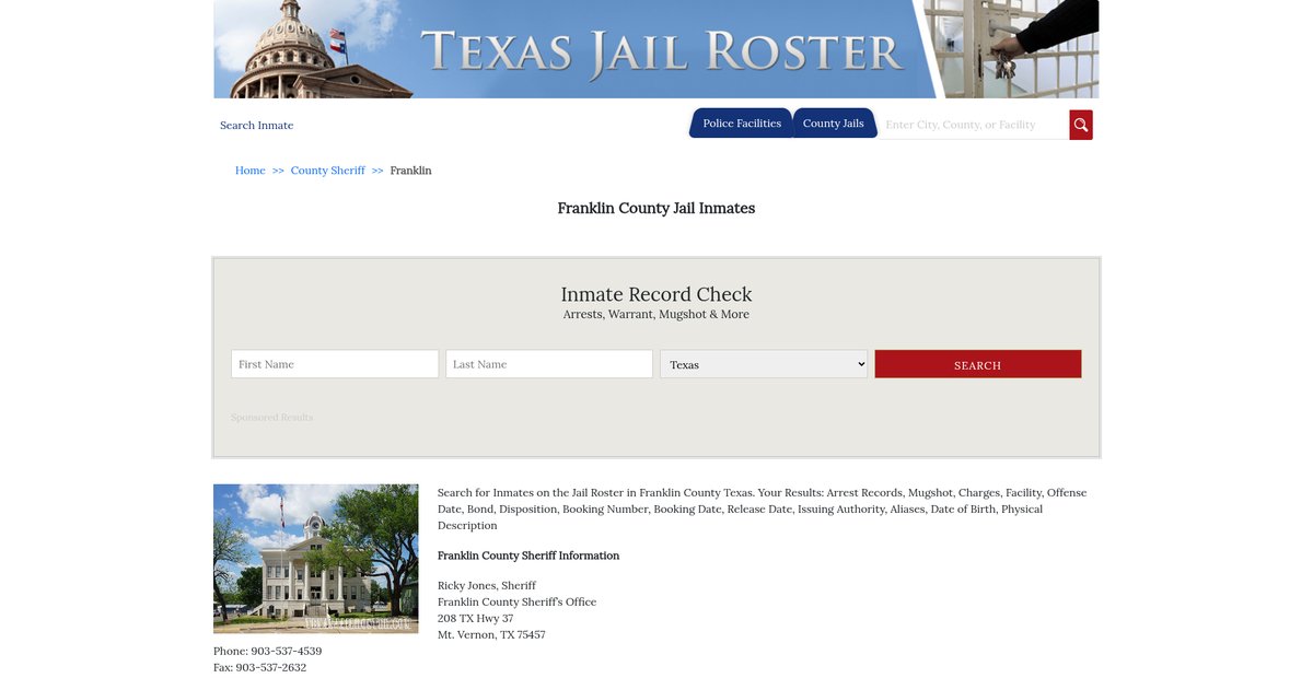 Preview of texasjailroster.com