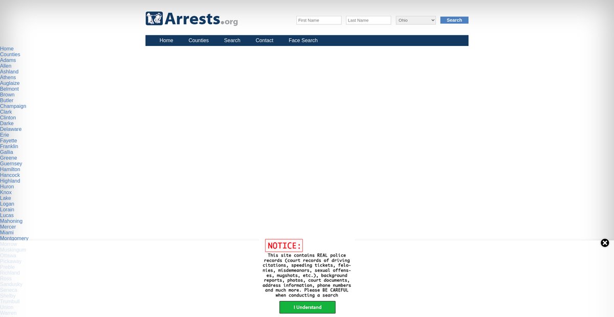 Preview of ohio.arrests.org