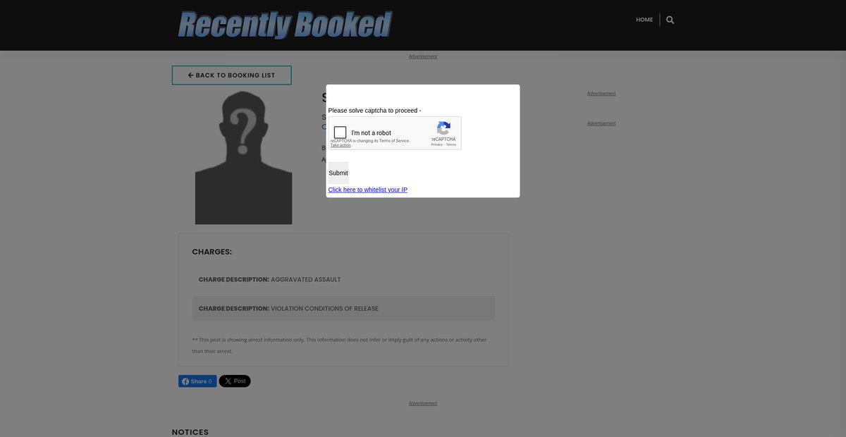 Preview of recentlybooked.com