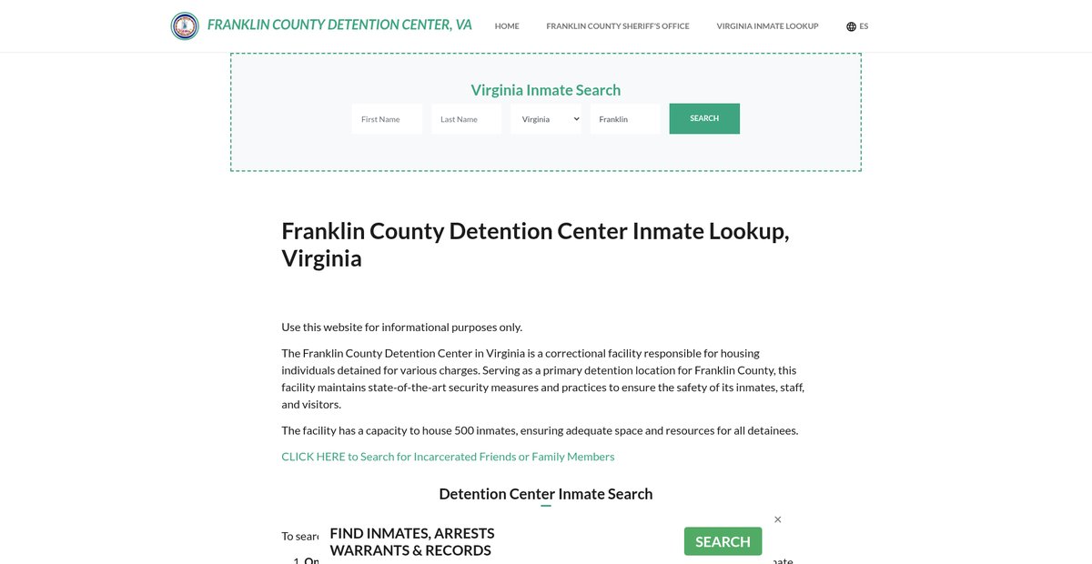Preview of franklincountydetentionva.org
