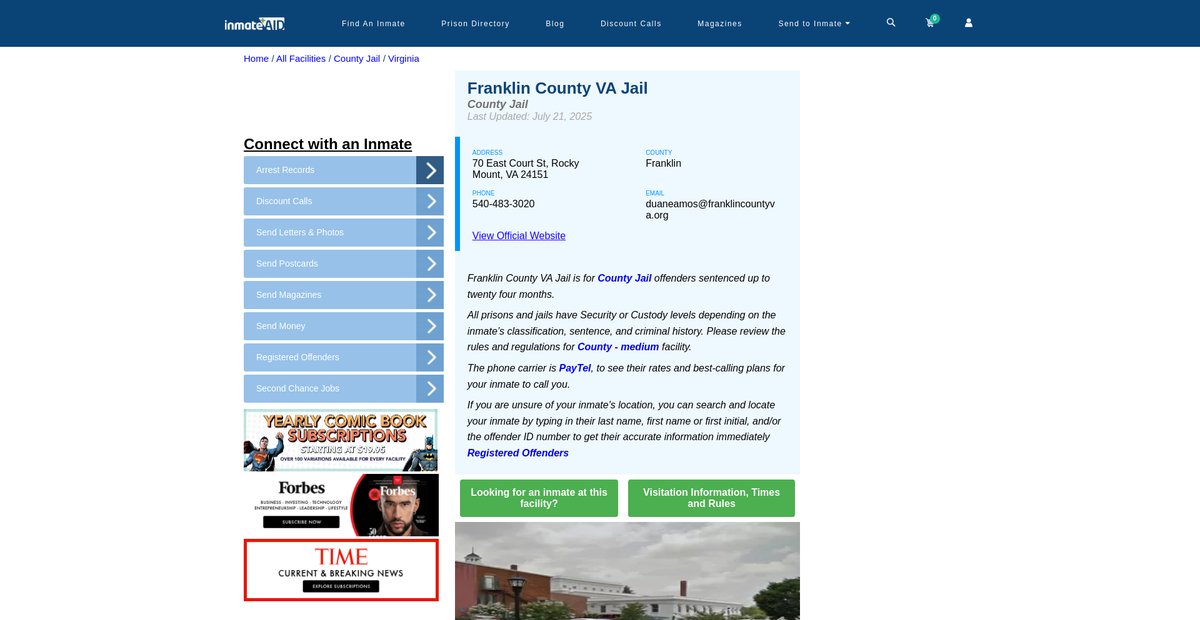 Preview of inmateaid.com