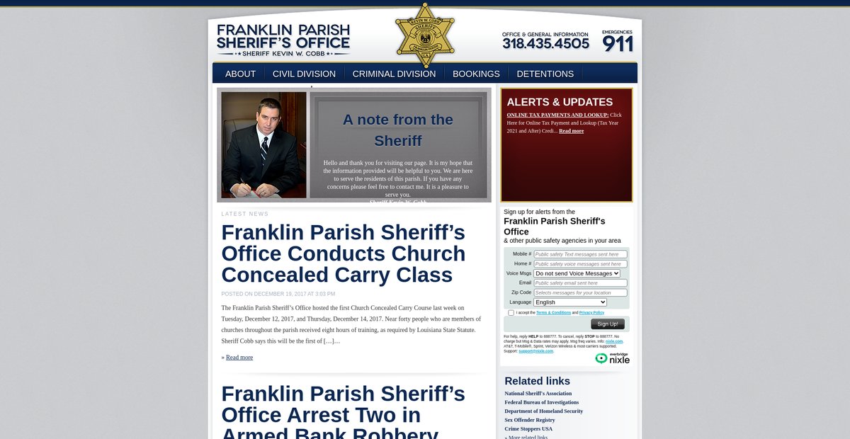 Preview of franklinsheriff.net