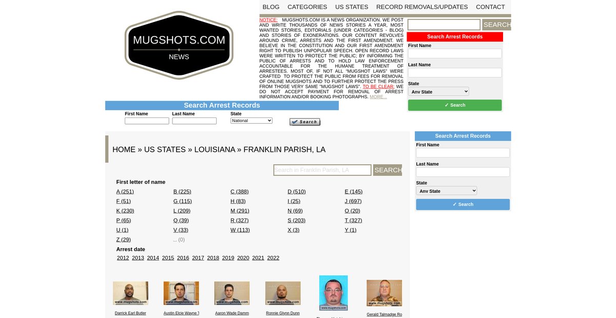 Preview of mugshots.com