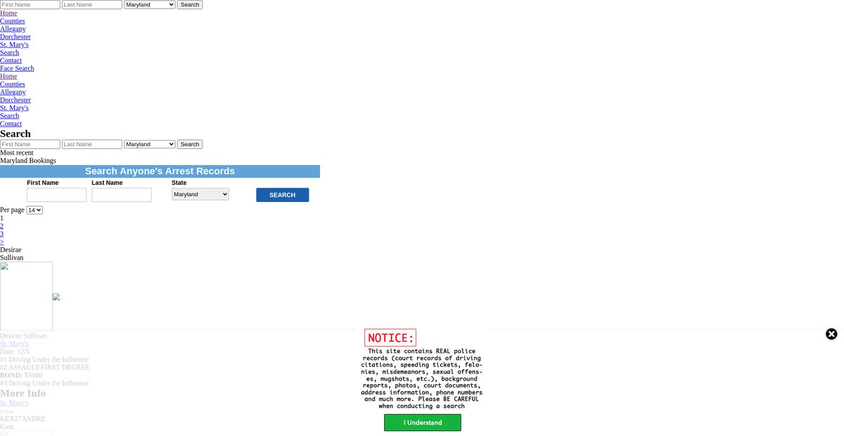 Preview of maryland.arrests.org