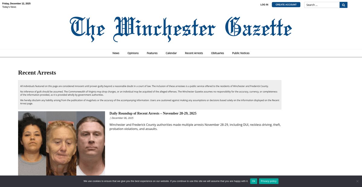 Preview of thewinchestergazette.com