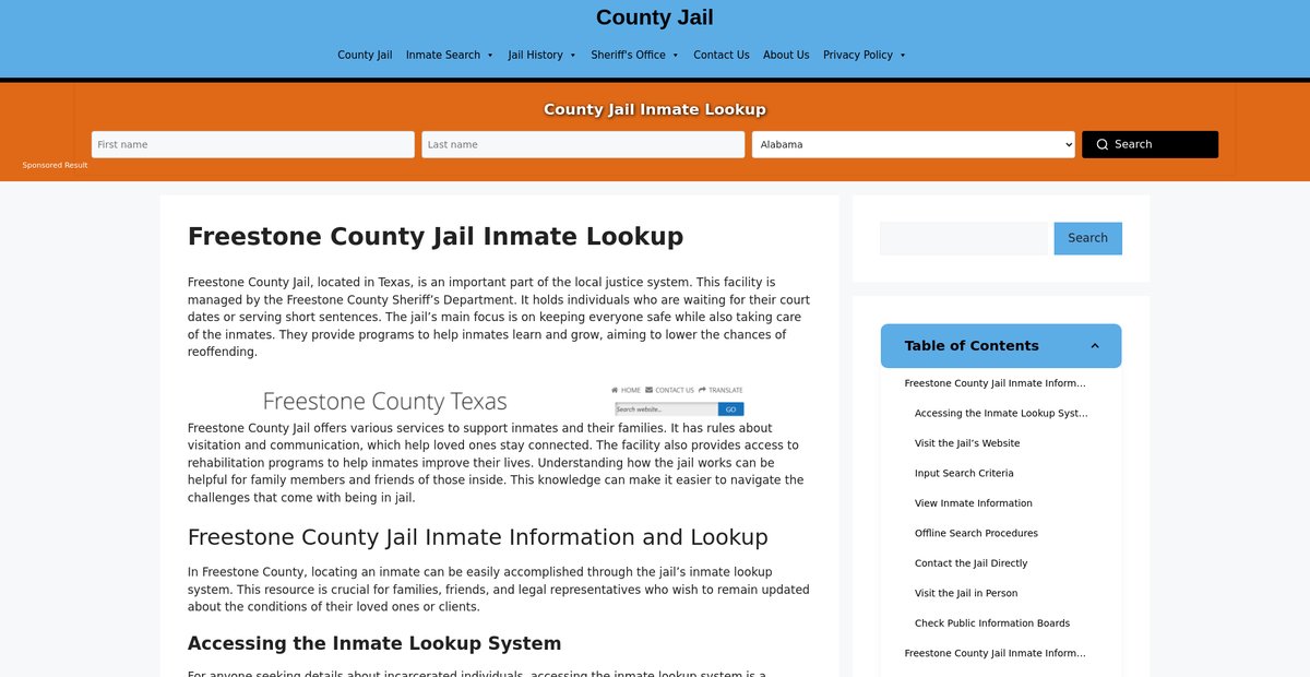 Preview of freestone.countyjail.org