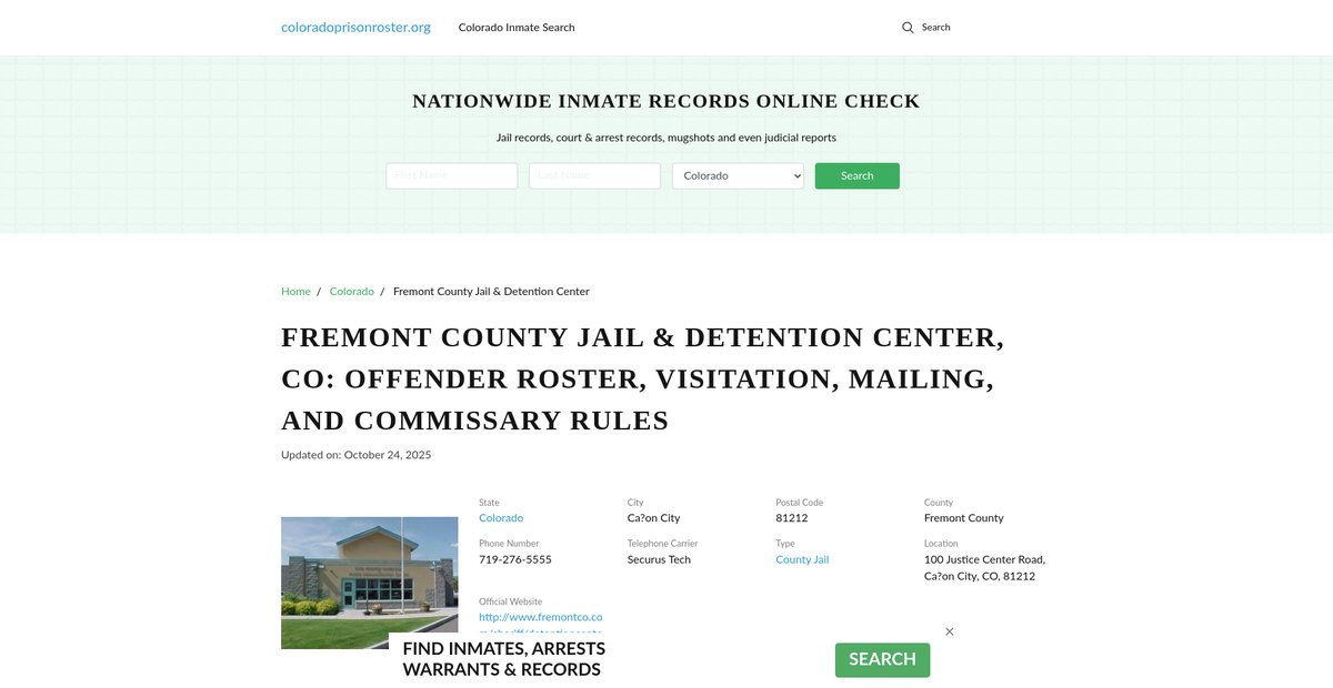 Preview of coloradoprisonroster.org