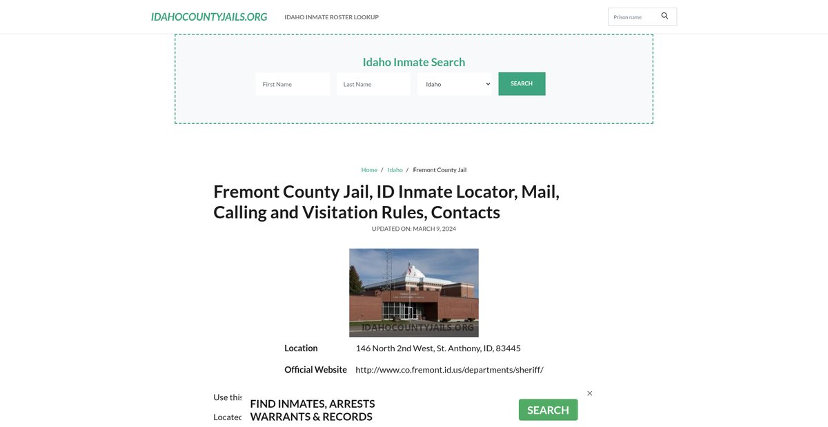 Preview of idahocountyjails.org