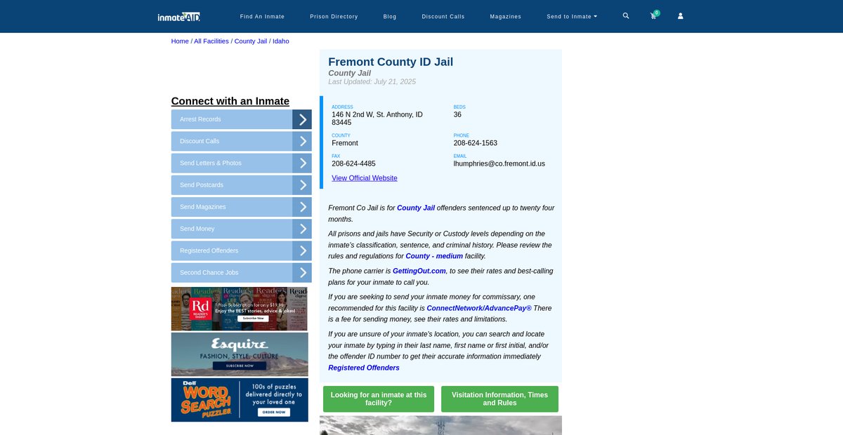 Preview of inmateaid.com