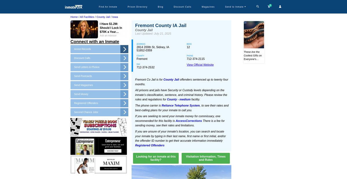 Preview of inmateaid.com