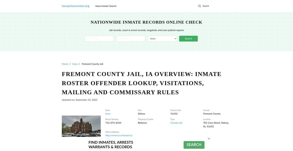 Preview of iowaprisonroster.org