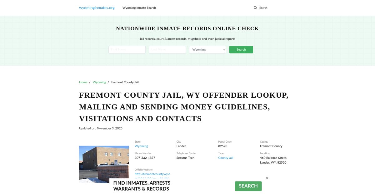 Preview of wyominginmates.org