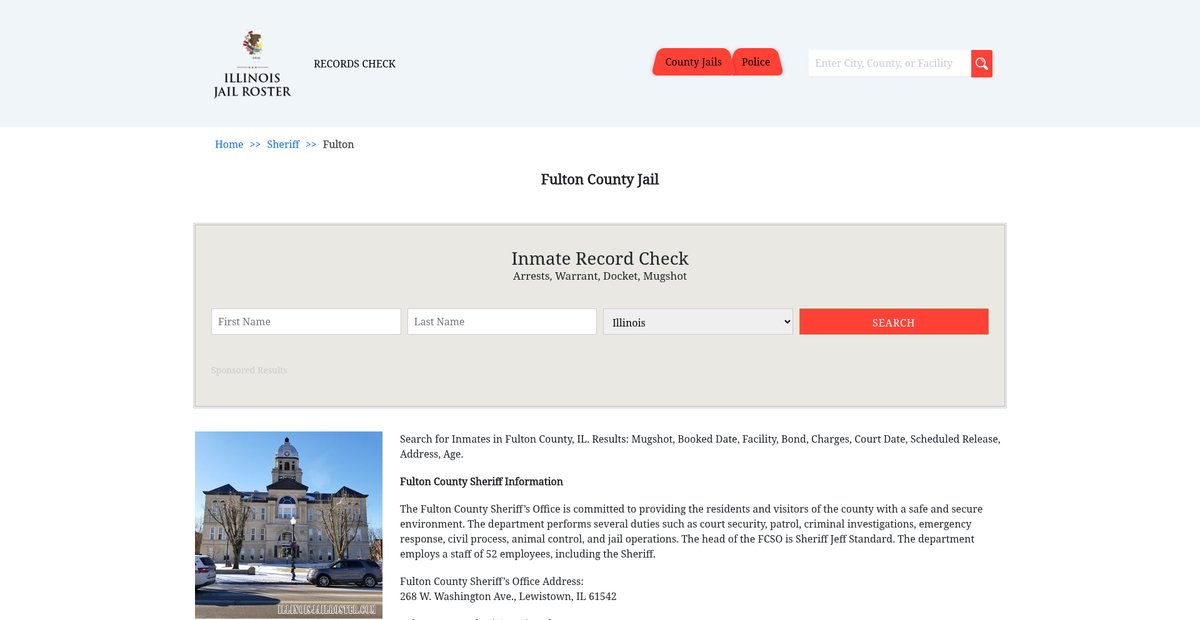 Preview of illinoisjailroster.com