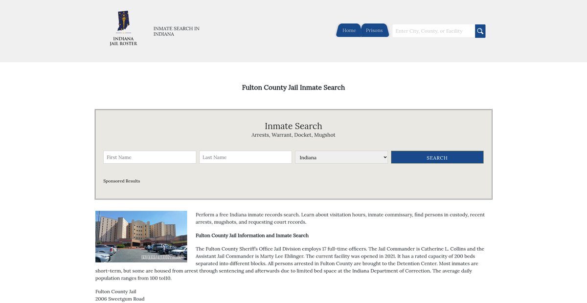 Preview of indianajailroster.com