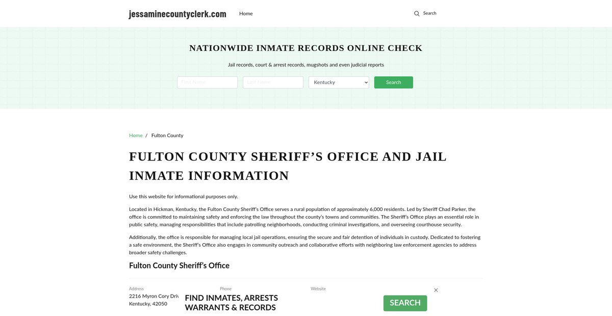 Preview of jessaminecountyclerk.com