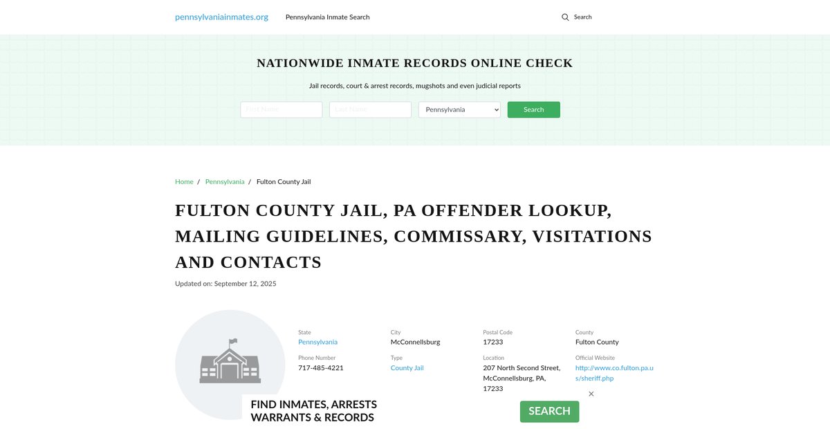 Preview of pennsylvaniainmates.org