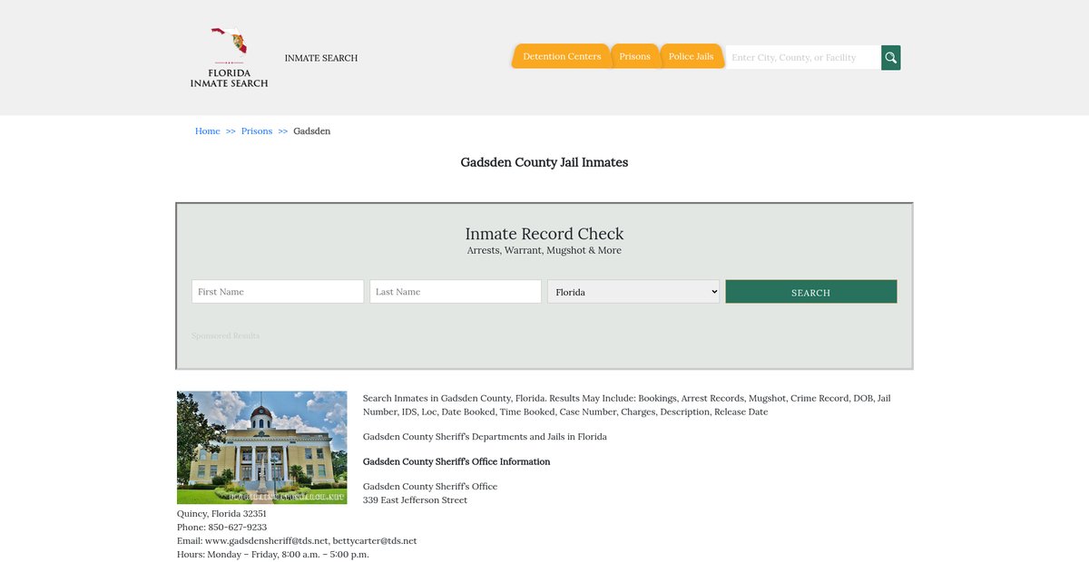 Preview of floridainmatesearch.net
