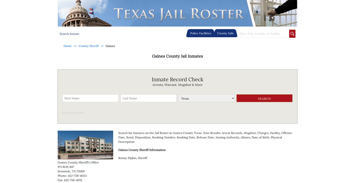 Preview of texasjailroster.com