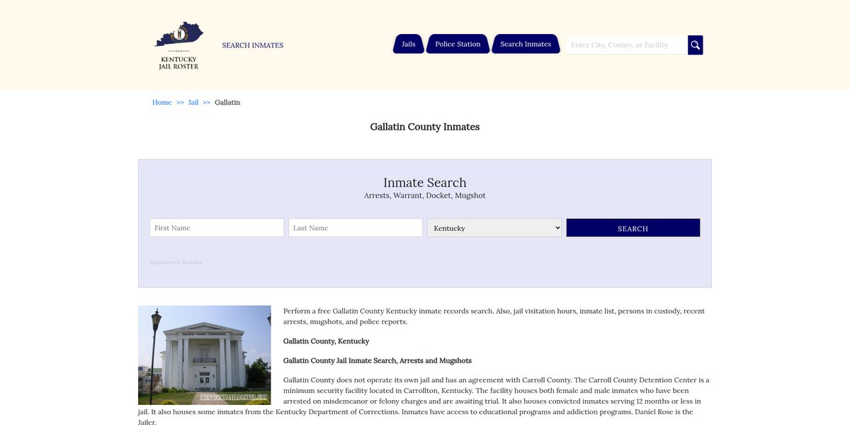 Preview of kentuckyjailroster.com