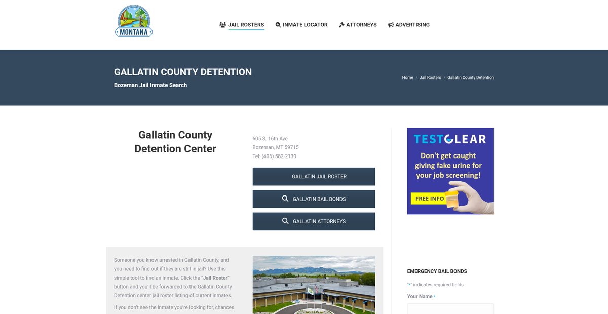 Preview of montanajailroster.com