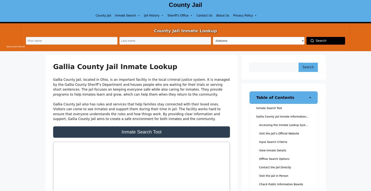 Preview of gallia.countyjail.org
