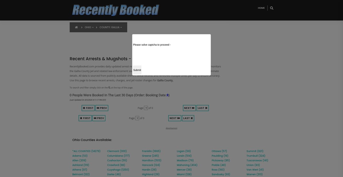 Preview of recentlybooked.com