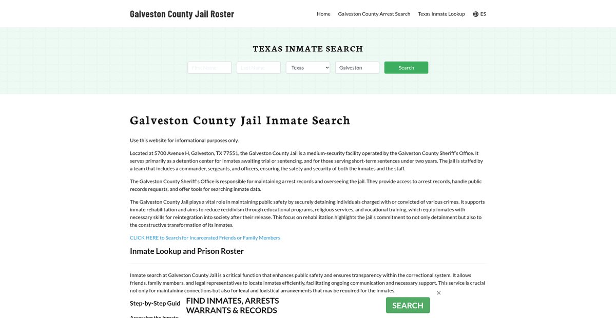Preview of galvestoncountyjail.org