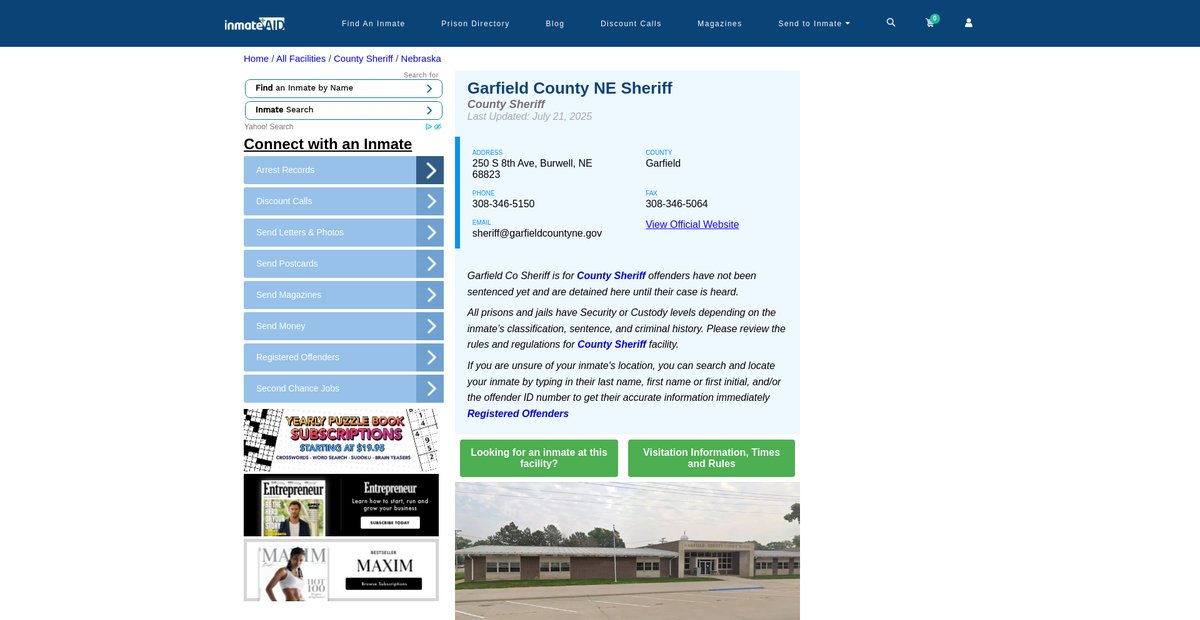 Preview of inmateaid.com