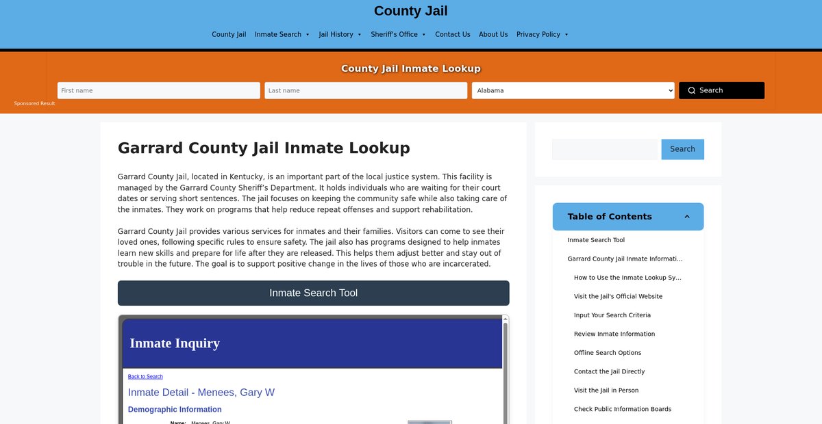 Preview of garrard.countyjail.org