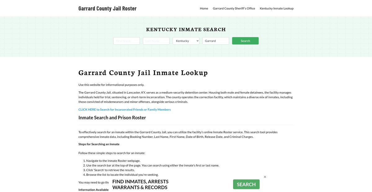Preview of garrardcountyjail.org