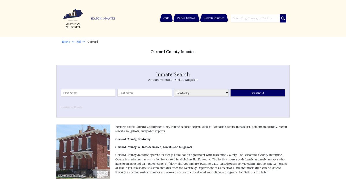 Preview of kentuckyjailroster.com