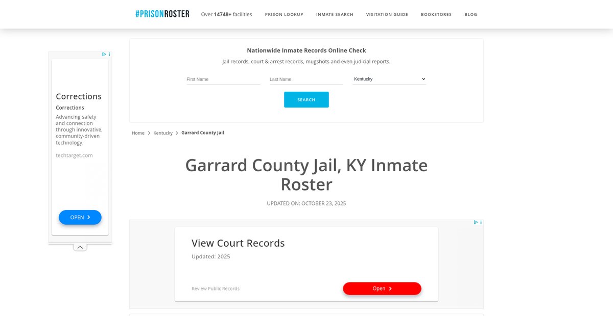 Preview of prisonroster.com