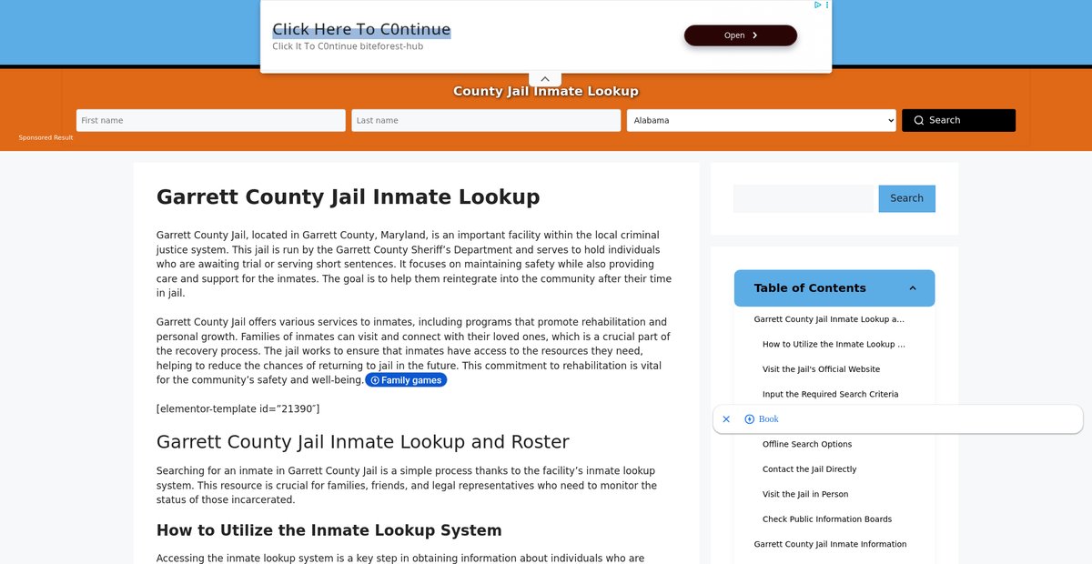 Preview of garrett.countyjail.org