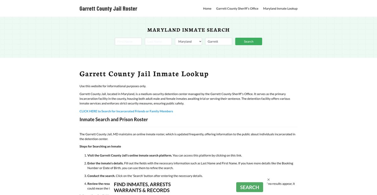 Preview of garrettcountyjail.org