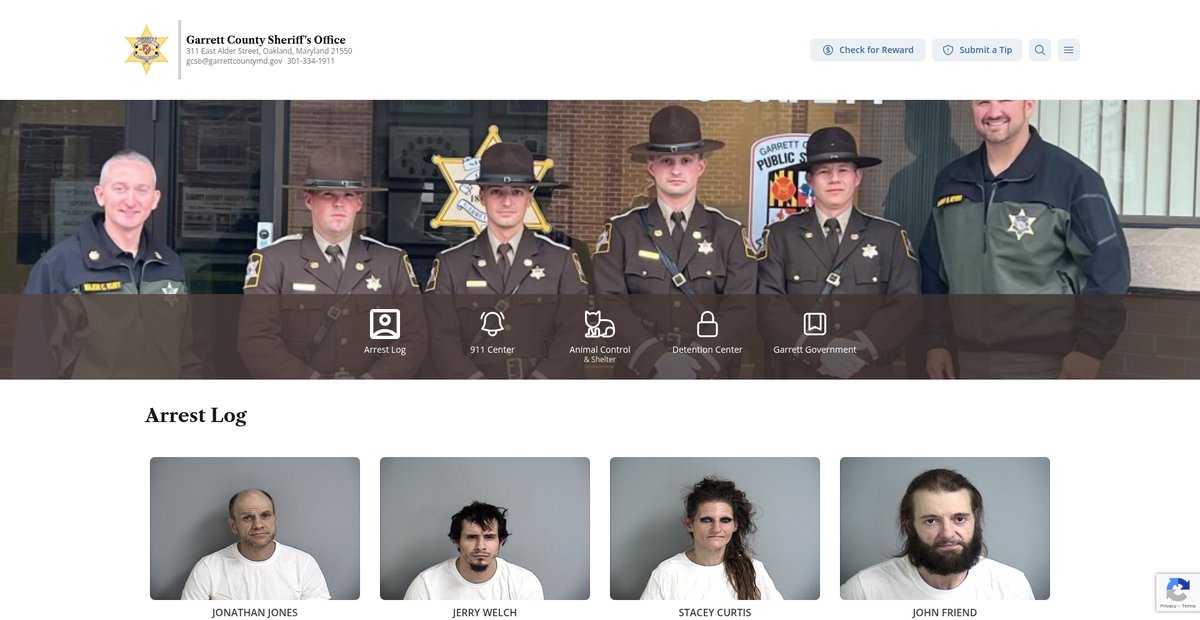 Preview of sheriff.garrettcountymd.gov