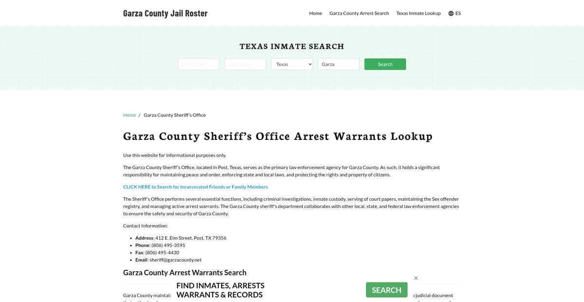 Preview of garzacountyjail.org