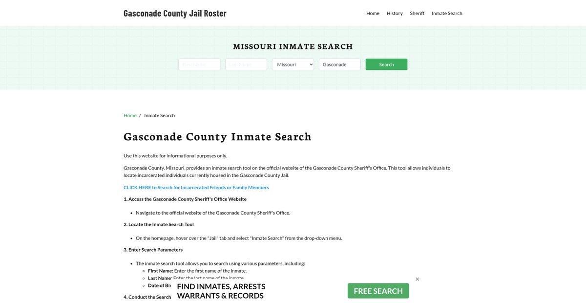 Preview of gasconadecountyjail.org