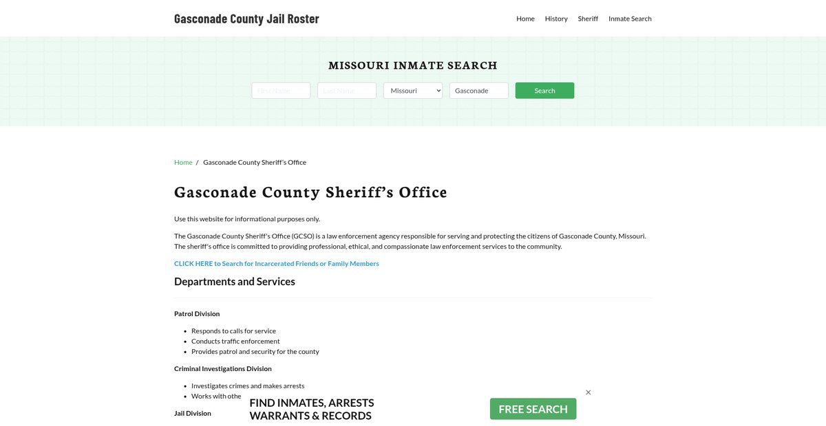 Preview of gasconadecountyjail.org