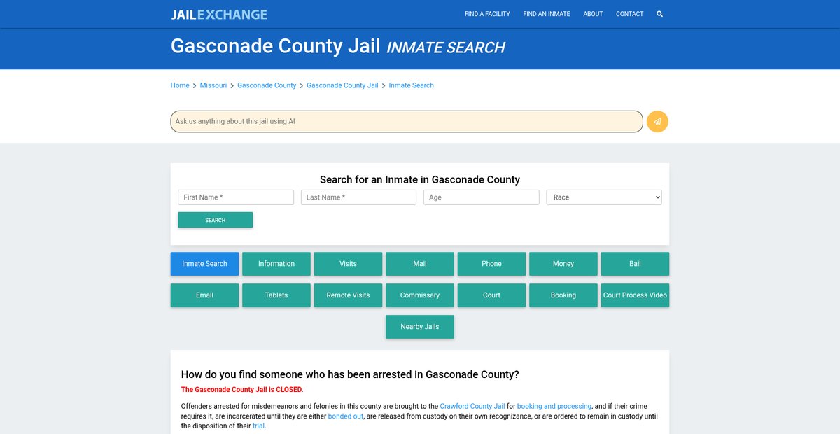 Preview of jailexchange.com