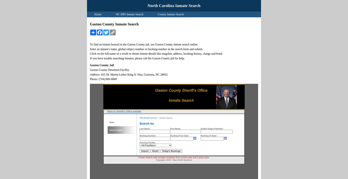 Preview of ncinmatesearch.org