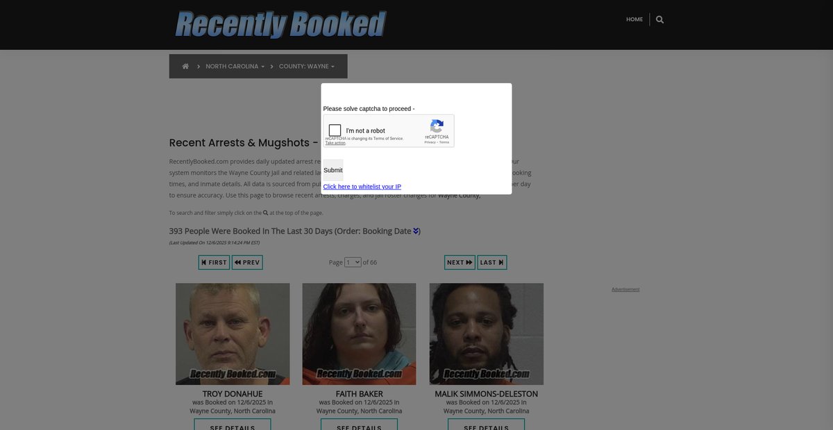 Preview of recentlybooked.com