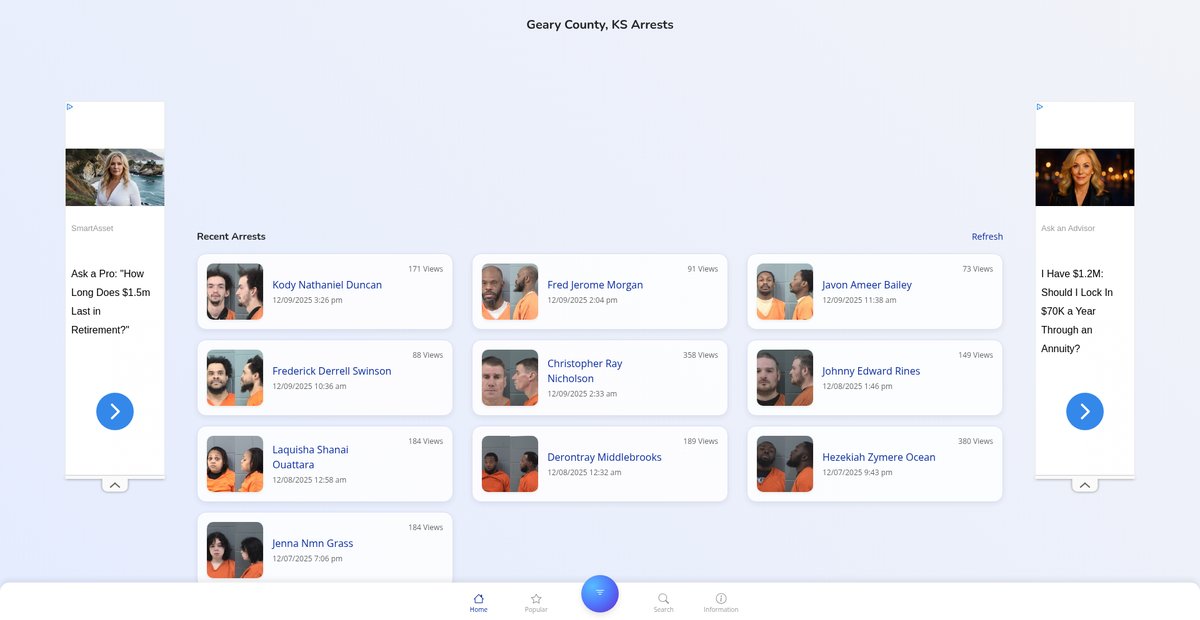 Preview of gearycountyks.publicjailrecords.com