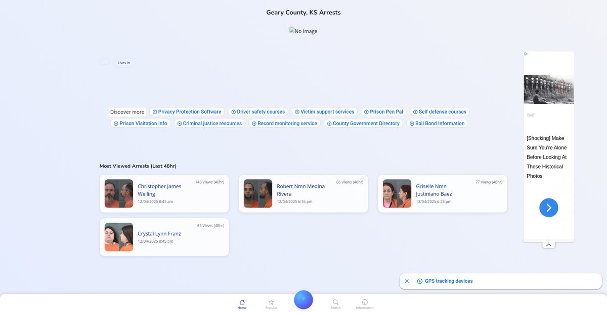 Preview of gearycountyks.publicjailrecords.com