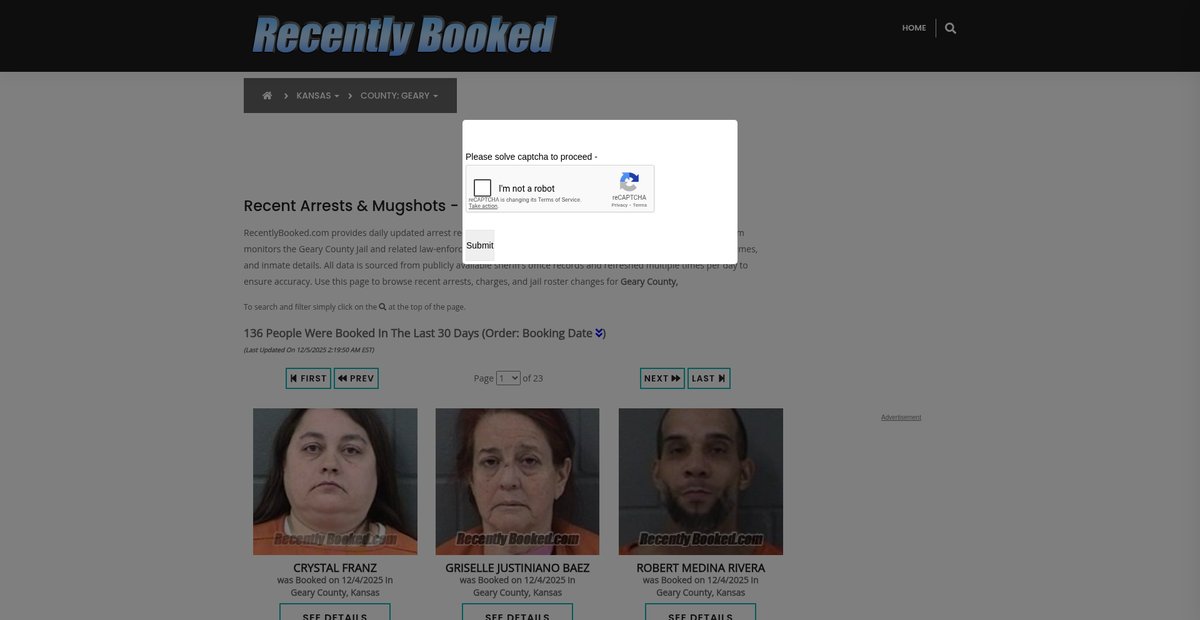 Preview of recentlybooked.com