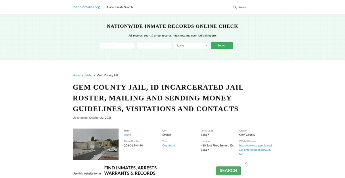 Preview of idahoinmates.org