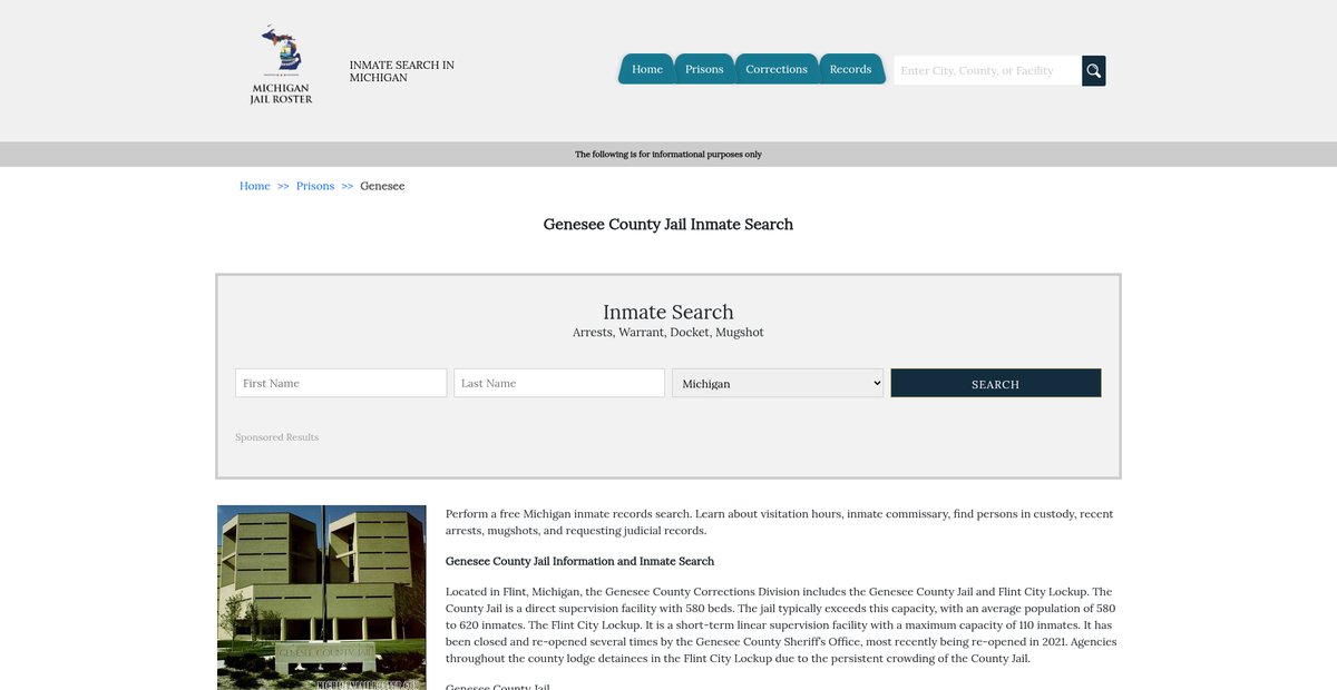 Preview of michiganjailroster.com