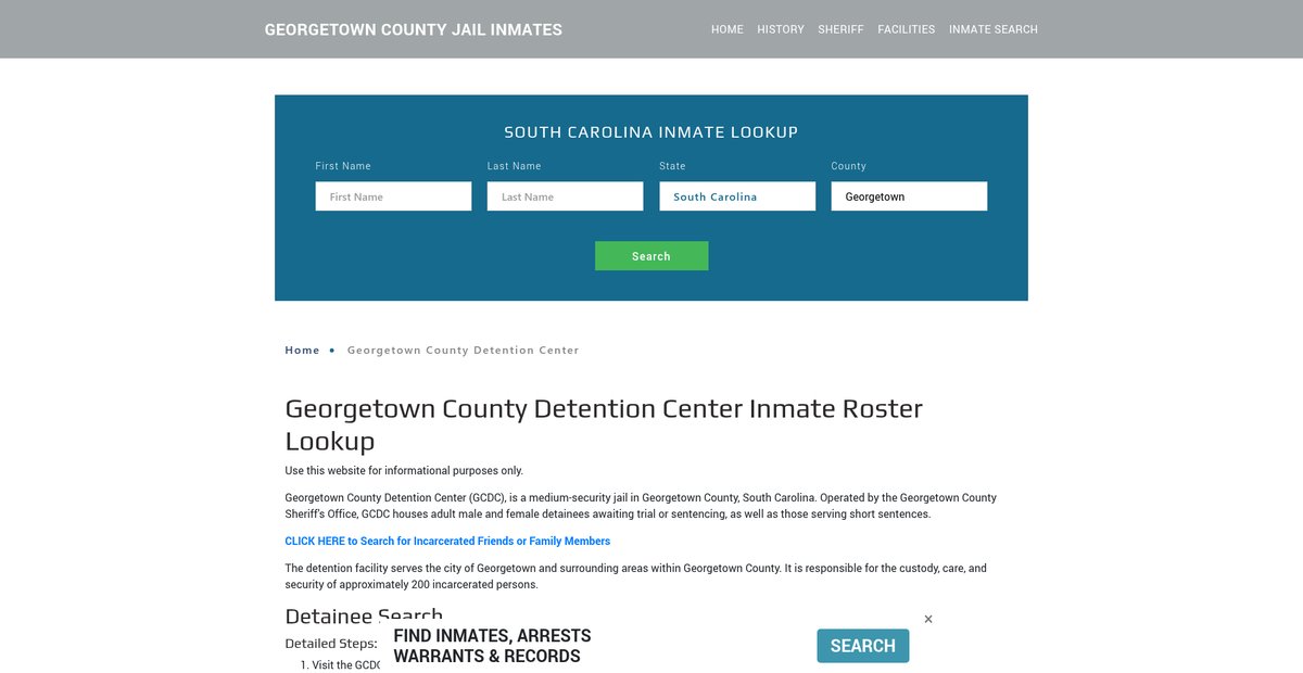 Preview of georgetownjailroster.org