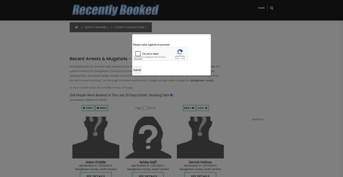 Preview of recentlybooked.com